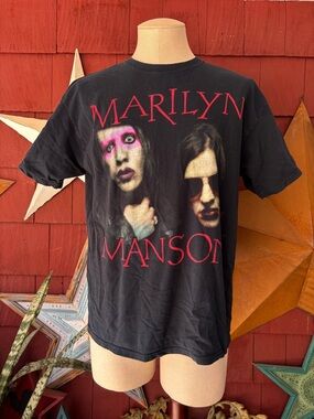 Y2K 2008 Marilyn Manson Band Tee Rape The World Tour Music Shirt Men’s Size L